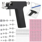 Professional Ear Piercing Gun Kit, Multi Purpose Ear Piercing Kit Nose Piercing Tools Set with 230 Pcs Stainless Steel Stud Earrings and Earrings Backs for Salon and Home Piercing