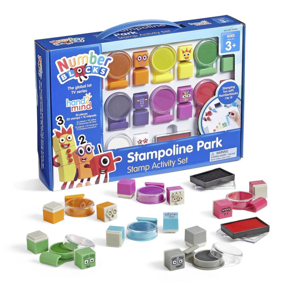 hand2mind Numberblocks Stampoline Park Stamp Activity Set, 20 Stamps, 12 Washable Ink Pads, Number Toys, Kids Arts & Crafts, Preschool Math Toys, Toddler Learning Activities, Birthday Gifts for Kids hand2mind Numberblocks Stampoline Park Stamp Activity Set, 20 Stamps, 12 Washable Ink Pads, Number Toys, Kids Arts & Crafts, Preschool Math Toys, Toddler Learning Activities, Birthday Gifts for Kids