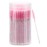 100 Pcs Disposable Mascara Wands, Crystal Eyebrow Spoolies Brush for Eyelash Extensions, Pink Lash Brushes with Container