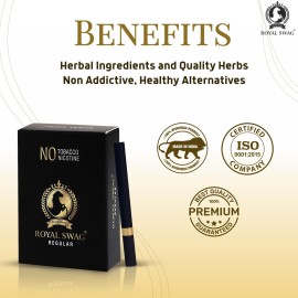 ROYAL SWAG Ayurvedic & Herbal Cigarette, Regular (10 Sticks) Smoking Cessation