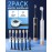 Aneebart Sonic 2 Pack Electric Toothbrush for Adults and Kids, Travel Toothbrush Includes 12 Dupont Brush Heads, 6 Modes with 2 MIN Smart Timer (Black White)