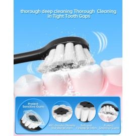 Aneebart Sonic 2 Pack Electric Toothbrush for Adults and Kids, Travel Toothbrush Includes 12 Dupont Brush Heads, 6 Modes with 2 MIN Smart Timer (Black White) Aneebart Sonic 2 Pack Electric Toothbrush for Adults and Kids, Travel Toothbrush Includes 12 Dupont Brush Heads, 6 Modes with 2 MIN Smart Timer (Black White)