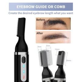 Dapsang Eyebrow Trimmer, Electric Eyebrow Razor for Women Men, Rechargeable Painless LED Light Facial Hair Shaver Remover with Rinseable Blade for Face Lips Neck Leg Dapsang Eyebrow Trimmer, Electric Eyebrow Razor for Women Men, Rechargeable Painless LED Light Facial Hair Shaver Remover with Rinseable Blade for Face Lips Neck Leg
