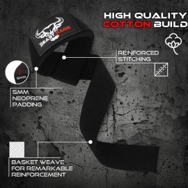 BEAST RAGE Lifting Wrist Straps for Weightlifting, Weight Lifting Straps Gym Power Workouts Lifting Straps Padded Cotton Men Women Supportive Lift Deadlift Straps Hard Pull Exercise Straps (Black) BEAST RAGE Lifting Wrist Straps for Weightlifting, Weight Lifting Straps Gym Power Workouts Lifting Straps Padded Cotton Men Women Supportive Lift Deadlift Straps Hard Pull Exercise Straps (Black)
