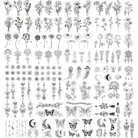 Cerlaza 100 Sheets Temporary Tattoos for Women Adult, 420 Mixed Styles Tiny Branch Fake Tattoo Stickers that Look Real and Last Long, Realistic Henna Tattoo for Girl Body Art Sticker Cerlaza 100 Sheets Temporary Tattoos for Women Adult, 420 Mixed Styles Tiny Branch Fake Tattoo Stickers that Look Real and Last Long, Realistic Henna Tattoo for Girl Body Art Sticker