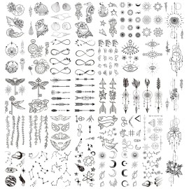 Cerlaza 100 Sheets Temporary Tattoos for Women Adult, 420 Mixed Styles Tiny Branch Fake Tattoo Stickers that Look Real and Last Long, Realistic Henna Tattoo for Girl Body Art Sticker Cerlaza 100 Sheets Temporary Tattoos for Women Adult, 420 Mixed Styles Tiny Branch Fake Tattoo Stickers that Look Real and Last Long, Realistic Henna Tattoo for Girl Body Art Sticker