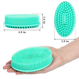 Silicone Body Scrubber Loofah - Set of 3 Soft Exfoliating Body Bath Shower Scrubber Loofah Brush for Sensitive Kids Women Men All Kinds of Skin(Purple/Green/Pink) Silicone Body Scrubber Loofah - Set of 3 Soft Exfoliating Body Bath Shower Scrubber Loofah Brush for Sensitive Kids Women Men All Kinds of Skin(Purple/Green/Pink)