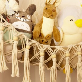 Stuffed Animal Toy Storage Hammock with LED Light - Macrame Jumbo Doll Corner Stuff Animals Organizer Decorations - Cute Hanging Plushie Net Kids Baby Nursery Bedroom Room Decor Stuffed Animal Toy Storage Hammock with LED Light - Macrame Jumbo Doll Corner Stuff Animals Organizer Decorations - Cute Hanging Plushie Net Kids Baby Nursery Bedroom Room Decor