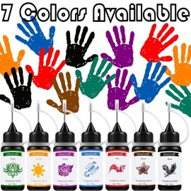 Temporary Tattoo Ink and Stencils for Adults Teens Kids, Temporary Tattoo Kit Skin Friendly - Black Red Brown Green Purple Blue Orange Temporary Tattoo Ink and Stencils for Adults Teens Kids, Temporary Tattoo Kit Skin Friendly - Black Red Brown Green Purple Blue Orange