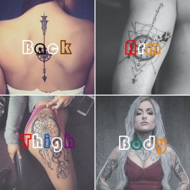 Temporary Tattoo Ink and Stencils for Adults Teens Kids, Temporary Tattoo Kit Skin Friendly - Black Red Brown Green Purple Blue Orange Temporary Tattoo Ink and Stencils for Adults Teens Kids, Temporary Tattoo Kit Skin Friendly - Black Red Brown Green Purple Blue Orange