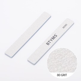 25 Count 80 Grit Rectangle Nail Files for Acrylic Nails, Reusable Buffering Files Double Sided Emery Boards for Nails