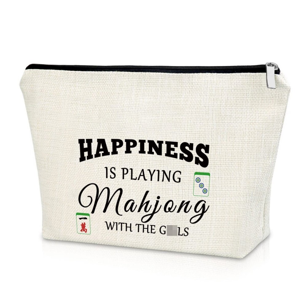 Mahjong Makeup Bag Cosmetic Organizers for Female Sister Mom Grandma Mahjong Lover Travel Pouch for Birthday Thanksgiving Christmas Mahjong Makeup Bag Cosmetic Organizers for Female Sister Mom Grandma Mahjong Lover Travel Pouch for Birthday Thanksgiving Christmas