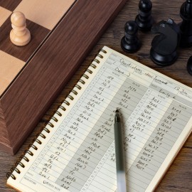 A&A 2 Pack Chess Scorebook, 50 Games Recordable, 100 Moves Per Game, Eye-Protection Chess Scorebook / 5.5 x 8.25 in.