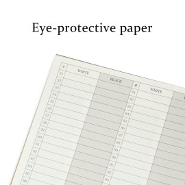 A&A 2 Pack Chess Scorebook, 50 Games Recordable, 100 Moves Per Game, Eye-Protection Chess Scorebook / 5.5 x 8.25 in.