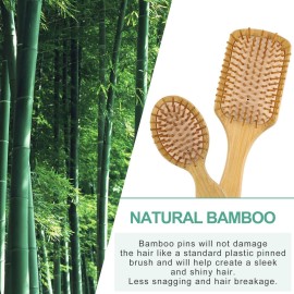 100% Bamboo Hair Brushes and Comb Set by Combetter, Comb for Women and Detangling, Great on All Hair, Eco-Friendly and Handmade for Women Men and Kids 100% Bamboo Hair Brushes and Comb Set by Combetter, Comb for Women and Detangling, Great on All Hair, Eco-Friendly and Handmade for Women Men and Kids