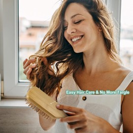 100% Bamboo Hair Brushes and Comb Set by Combetter, Comb for Women and Detangling, Great on All Hair, Eco-Friendly and Handmade for Women Men and Kids 100% Bamboo Hair Brushes and Comb Set by Combetter, Comb for Women and Detangling, Great on All Hair, Eco-Friendly and Handmade for Women Men and Kids