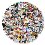 AOWDIAO 100 Pcs Horse Stickers Pack, Waterproof Vinyl Stickers for Water Bottle, Laptop, Horse Party Favors & Gifts for Girls, Women, and Kids