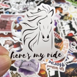 AOWDIAO 100 Pcs Horse Stickers Pack, Waterproof Vinyl Stickers for Water Bottle, Laptop, Horse Party Favors & Gifts for Girls, Women, and Kids AOWDIAO 100 Pcs Horse Stickers Pack, Waterproof Vinyl Stickers for Water Bottle, Laptop, Horse Party Favors & Gifts for Girls, Women, and Kids