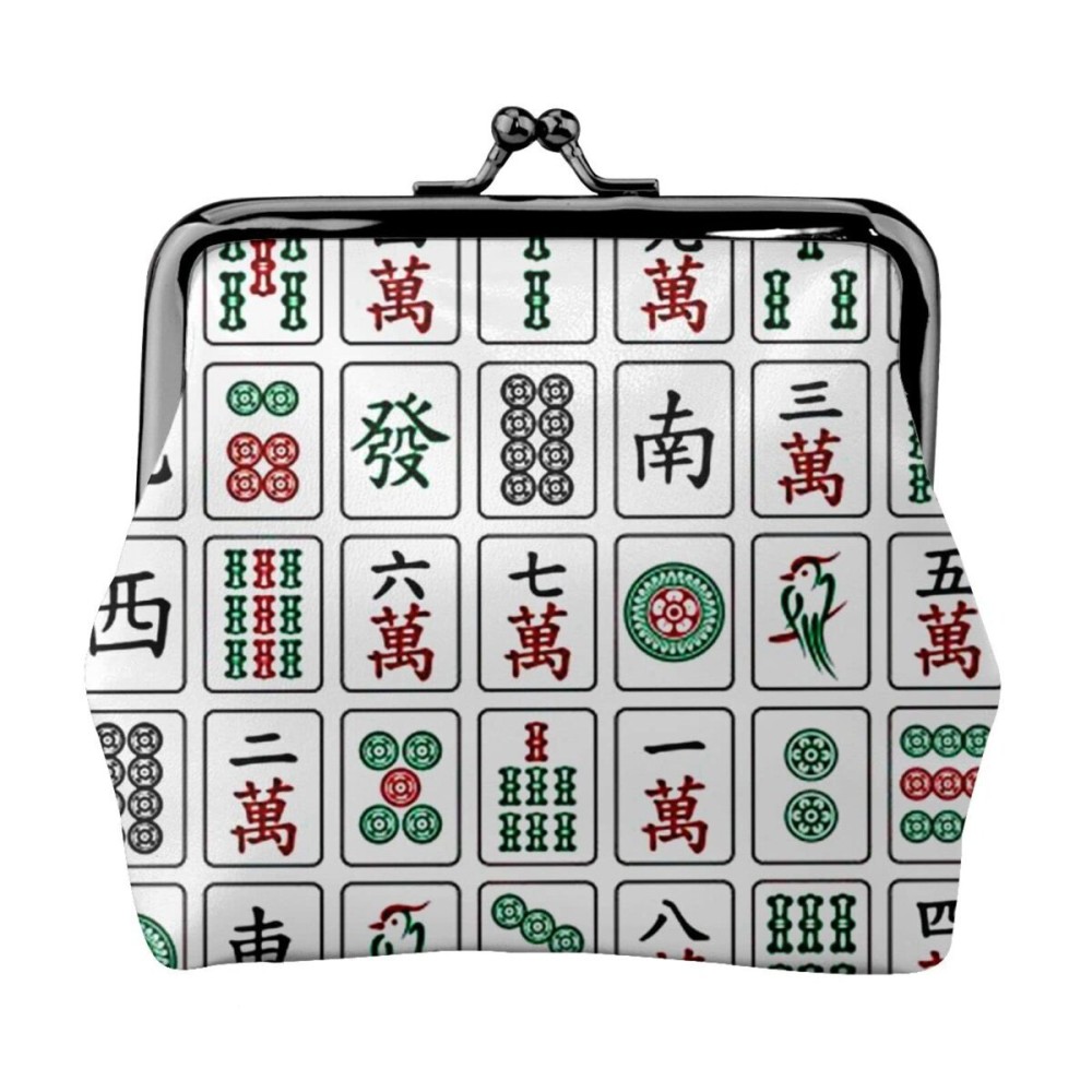 Pu Leather Buckle Coin Purse Mahjong China Culture Hipster Girls Kiss-Lock Change Purse Wallets Pu Leather Buckle Coin Purse Mahjong China Culture Hipster Girls Kiss-Lock Change Purse Wallets