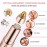 Eyebrow Trimmer for Women, Rechargeable Eyebrow Hair Remover, Painless Electric Razor with 2 x Replacement Heads, Eye Brow and Face Epilator Hair Removal (Rose Gold)