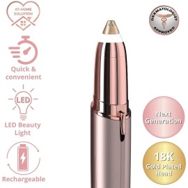 Eyebrow Trimmer for Women, Rechargeable Eyebrow Hair Remover, Painless Electric Razor with 2 x Replacement Heads, Eye Brow and Face Epilator Hair Removal (Rose Gold) Eyebrow Trimmer for Women, Rechargeable Eyebrow Hair Remover, Painless Electric Razor with 2 x Replacement Heads, Eye Brow and Face Epilator Hair Removal (Rose Gold)