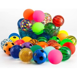 OBTANIM 100 Pieces Colorful Bouncy Balls Bulk Mixed Pattern High Bouncing Balls for Kids Party Favors, Prizes, Birthdays Gift (27 mm) OBTANIM 100 Pieces Colorful Bouncy Balls Bulk Mixed Pattern High Bouncing Balls for Kids Party Favors, Prizes, Birthdays Gift (27 mm)