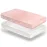 SiinvdaBZX 2 Pcs Satin Crib Sheets for Girls, Silky Soft Crib Fitted Sheets for Standard Crib and Toddler Mattress (Pink & White, 52 x 28 x 8In)