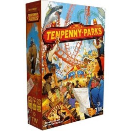 Thunderworks Games - Tenpenny Parks | Theme Park | Strategy Board Game | Polyomino Tiles | Competetive Worker Placement | Ages 14+ | Family Game for 1-5 Players | 45-75 Minutes