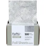 ForPro Professional Collection Expert Embossed Foil Sheets 500S, Aluminum Foil, Pop-Up Foil Dispenser, Hair Foils for Color Application and Highlighting Services, Food Safe, 5W x 10.75L, 500-Count