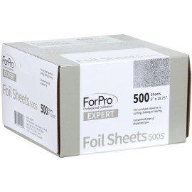 ForPro Professional Collection Expert Embossed Foil Sheets 500S, Aluminum Foil, Pop-Up Foil Dispenser, Hair Foils for Color Application and Highlighting Services, Food Safe, 5W x 10.75L, 500-Count ForPro Professional Collection Expert Embossed Foil Sheets 500S, Aluminum Foil, Pop-Up Foil Dispenser, Hair Foils for Color Application and Highlighting Services, Food Safe, 5W x 10.75L, 500-Count