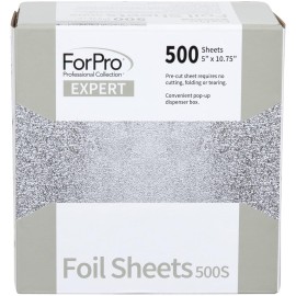 ForPro Professional Collection Expert Embossed Foil Sheets 500S, Aluminum Foil, Pop-Up Foil Dispenser, Hair Foils for Color Application and Highlighting Services, Food Safe, 5W x 10.75L, 500-Count ForPro Professional Collection Expert Embossed Foil Sheets 500S, Aluminum Foil, Pop-Up Foil Dispenser, Hair Foils for Color Application and Highlighting Services, Food Safe, 5W x 10.75L, 500-Count