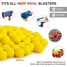 100 Rounds Refill Balls Ammo Compatible with Nerf Rival Gun, TiopLior Foam Bullet Ball Replacement Refill Pack Fit for Rival(HIR, High-Impact Rounds) 100 Rounds Refill Balls Ammo Compatible with Nerf Rival Gun, TiopLior Foam Bullet Ball Replacement Refill Pack Fit for Rival(HIR, High-Impact Rounds)