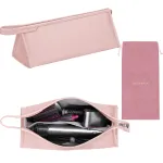 BAGCRAZY Pu Leather Travel Case Compatible with Dyson Airwrap Styler, Portable Waterproof Organizer Bag for Shark FlexStyle Attachments Storage, Pink