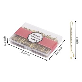 Vaincre Blonde Bobby Pin for Buns, 150 Count Hair Pins Bulk with Storage Case, Pain-Free Hair Clips for Women and Girls (Blonde, 2 inch) Vaincre Blonde Bobby Pin for Buns, 150 Count Hair Pins Bulk with Storage Case, Pain-Free Hair Clips for Women and Girls (Blonde, 2 inch)
