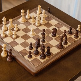 Lingle 15 Inches Magnetic Wooden Chess Set, Portable Travel Chess with Magnetic Lock, Handmade 3 Inches King Height Knight Staunton Chess Pieces with 2 Extra Queen, Folding Chess Board for Adults Lingle 15 Inches Magnetic Wooden Chess Set, Portable Travel Chess with Magnetic Lock, Handmade 3 Inches King Height Knight Staunton Chess Pieces with 2 Extra Queen, Folding Chess Board for Adults