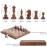 Lingle 15 Inches Magnetic Wooden Chess Set, Portable Travel Chess with Magnetic Lock, Handmade 3 Inches King Height Knight Staunton Chess Pieces with 2 Extra Queen, Folding Chess Board for Adults