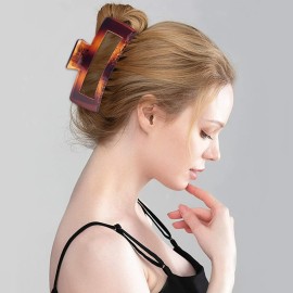 4 Pack Extra Large Hair Claw for Women, 5\'\' Strong Hold Bright Clamps for Thick and Long Hair, 90\'s Non-slip Square Jaw Clips for Curly Hair, 4 Pack Extra Large Hair Claw for Women, 5\'\' Strong Hold Bright Clamps for Thick and Long Hair, 90\'s Non-slip Square Jaw Clips for Curly Hair,