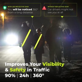 NordicFlows Rechargeable LED Reflective Lighted Vest for Night, Dog Lights for Dark Walking, Running Gear NordicFlows Rechargeable LED Reflective Lighted Vest for Night, Dog Lights for Dark Walking, Running Gear