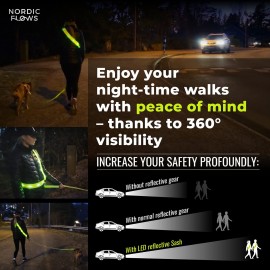 NordicFlows Rechargeable LED Reflective Lighted Vest for Night, Dog Lights for Dark Walking, Running Gear NordicFlows Rechargeable LED Reflective Lighted Vest for Night, Dog Lights for Dark Walking, Running Gear