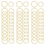 Nydotd 180 Pieces Hair Rings, Loop Clips, and Hoops - Fashion Hip-Hop DIY Hair Accessories for Braids and Dreadlocks (12mm+14mm, Gold)