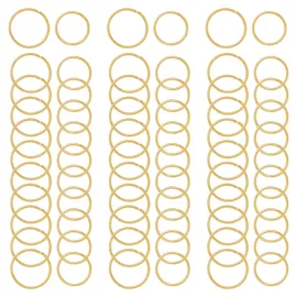 Nydotd 180 Pieces Hair Rings, Loop Clips, and Hoops - Fashion Hip-Hop DIY Hair Accessories for Braids and Dreadlocks (12mm+14mm, Gold)