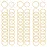 Nydotd 180 Pieces Hair Rings, Loop Clips, and Hoops - Fashion Hip-Hop DIY Hair Accessories for Braids and Dreadlocks (12mm+14mm, Gold)