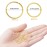 Nydotd 180 Pieces Hair Rings, Loop Clips, and Hoops - Fashion Hip-Hop DIY Hair Accessories for Braids and Dreadlocks (12mm+14mm, Gold)