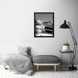 Americanflat 18x24 Poster Frame with Polished Plexiglass - Streamline Collection - Thin Border Picture Frame for Wall Display - Hanging Hardware Included - Black