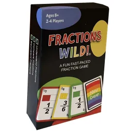 Fractions Wild - Match Fraction Number or Color to be The First to get rid of All Your Cards! Easy to Learn, Fun to pla Math Game for 3rd, 4th, 5th and 6th Grades.