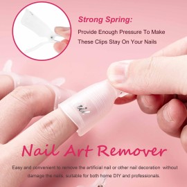 Gel Polish Remover Tools Kit - 10 Clips, 400 Lint-Free Wipes, Files 100/180, Buffer Block 400/4000, Brush, Cuticle Pusher & Peeler (Clear) Gel Polish Remover Tools Kit - 10 Clips, 400 Lint-Free Wipes, Files 100/180, Buffer Block 400/4000, Brush, Cuticle Pusher & Peeler (Clear)