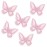 Butterfly Hair Clips Penta Angel 6Pcs Lace Embroidery Flower Butterfly Hair Bow Pins Wedding Hair Accessories for Women GHalloween Party Decor (Pink)