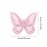 Butterfly Hair Clips Penta Angel 6Pcs Lace Embroidery Flower Butterfly Hair Bow Pins Wedding Hair Accessories for Women GHalloween Party Decor (Pink)