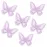Butterfly Hair Clips Penta Angel 6Pcs Lace Embroidery Flower Butterfly Hair Bow Pins Wedding Hair Accessories for Women Halloween Christmas Party Decor (Light Purple)