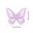 Butterfly Hair Clips Penta Angel 6Pcs Lace Embroidery Flower Butterfly Hair Bow Pins Wedding Hair Accessories for Women Halloween Christmas Party Decor (Light Purple)